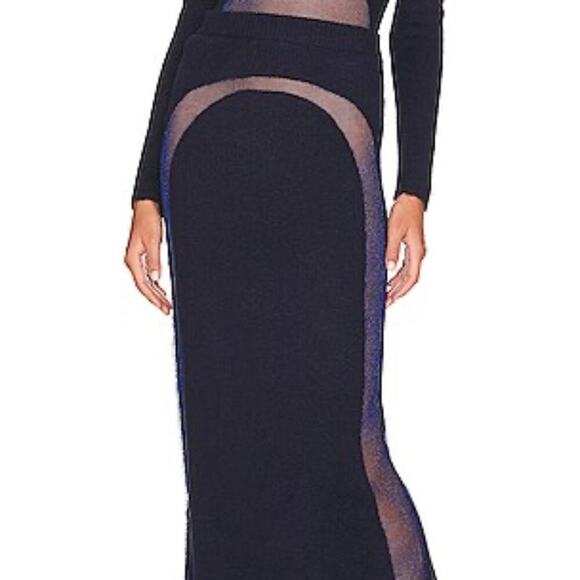 cult gaia Dresses & Skirts - CULT GAIA Women's Mallory Midi Pencil Skirt Navy Blue S NWT